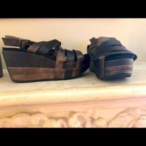 Sandals by Corky’s— bronze and brown